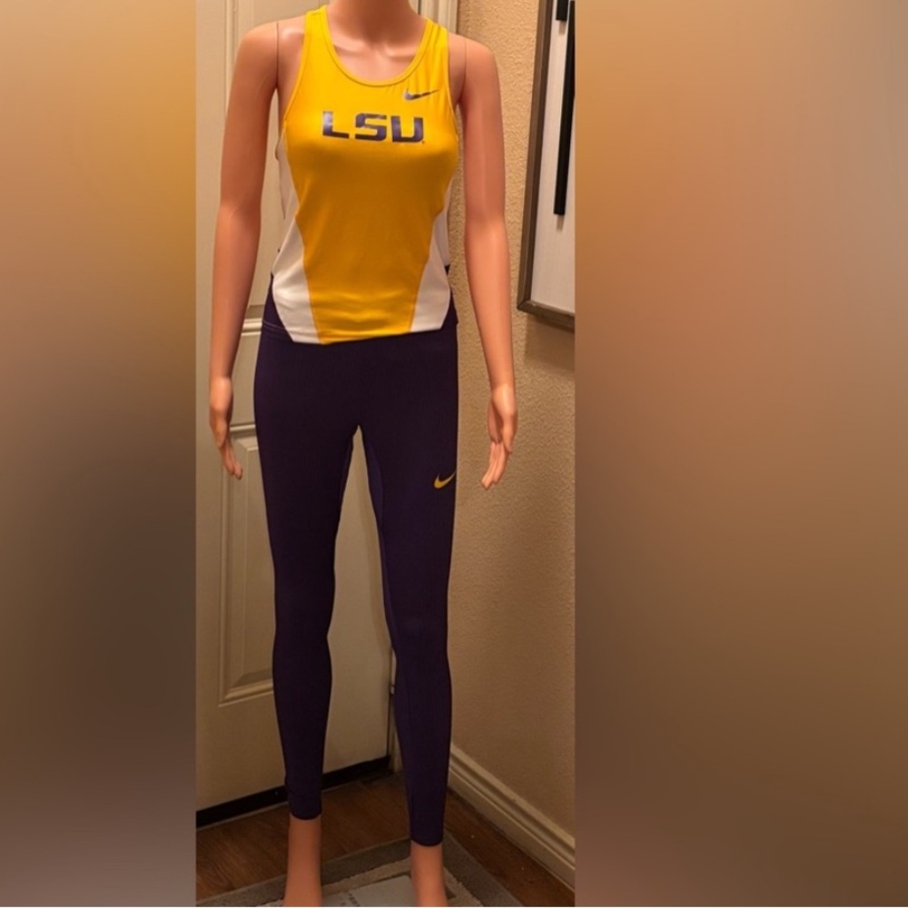 Nike LSU Yellow and White Tank Top
